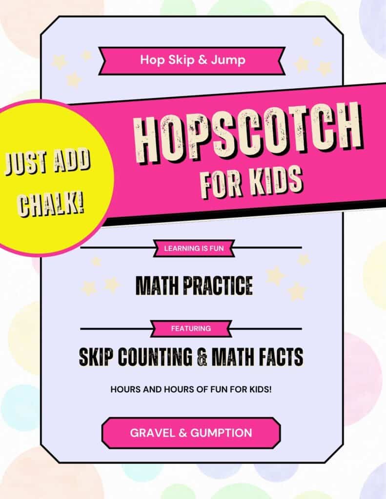 hopscotch math activities for kids with dyslexia pdf on the gravel and gumption website