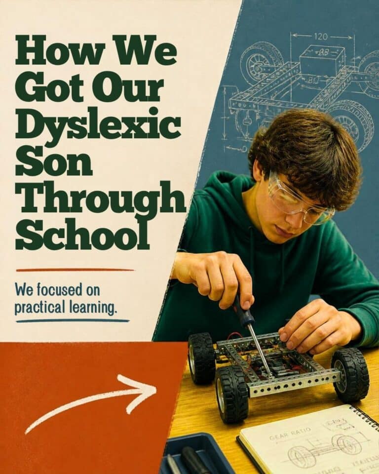 We got our son through school by working on practical skills