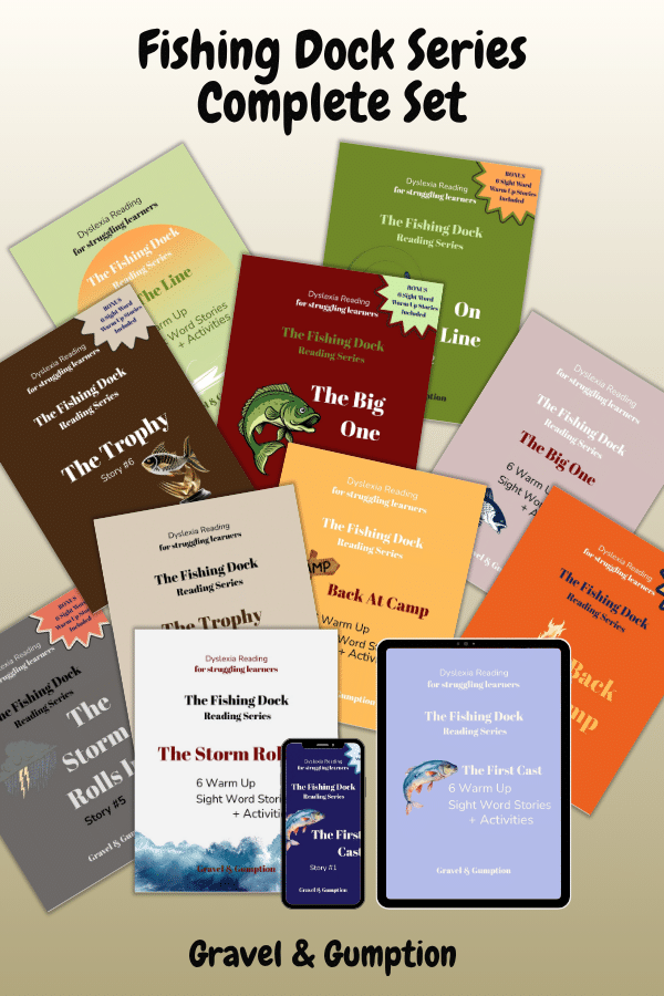 The Fishing Dock Reading Series Complete Set over 350 pages for older struggling kids with dyslexia.