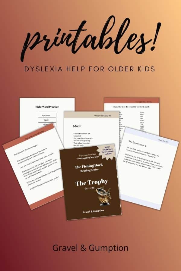 The Trophy Dyslexia Decodable Reader from the Fishing Dock Series for older kids. 